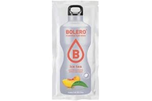 BOLERO Drinks 48 bustine da 9 grammi gusto ICE TEA PEACH - Preparato istantaneo per Bevande con Stevia e Vitamina C e Senza Zucchero