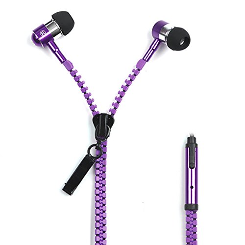 Preisvergleich Produktbild LONGQI Reißverschluss Kopfhörer in-Ear mit Mikrofon Handy Headsets