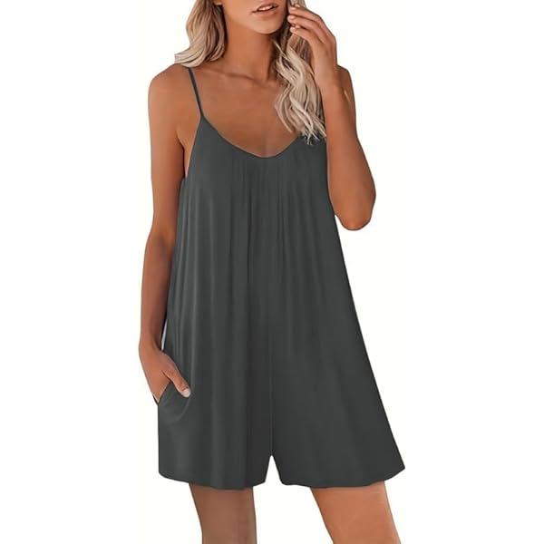 Uni-Wert Jumpsuit voor dames, kort, zomer, strandjurk