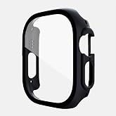 Coverzone Apple Watch Ultra ile uyumlu 49mm ile uyumlu Ekran Koruyuculu PC &Ccedil;er&ccedil;eve Tam Koruyucu Kılıf, Watch Ultra 49mm i&ccedil;in 