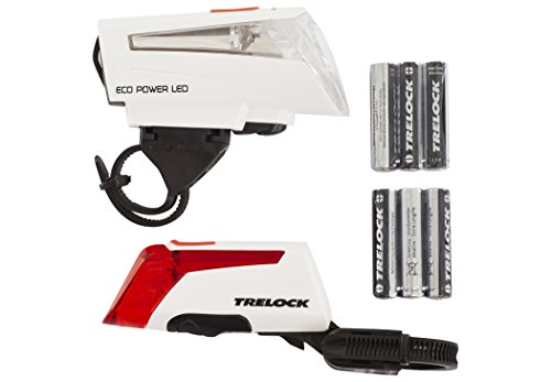 Trelock Beleuchtung LS 450/320 Kombiset FRB Bat.zl 800 Batteriefrontschweinwerfer, White, 8002283 - 2