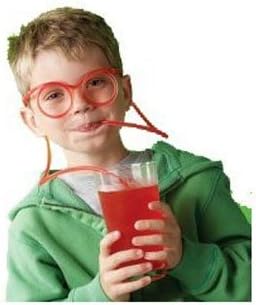 ChineOn Flexible Novelty Funny Soft Glasses Straw Glasses Drinking Tube Fun Drinking Fun(Pack of 1:Hot Pink)