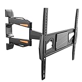 【 FUNKTIONEN 】🔸 Diese Fernseher-Halterung ist bis 180 Grad schwenkbar wenn Bildschirm-Breite max 110cm 🔸 Neige-Bereich +12/-5 Grad 🔸 Wand-Abstand zwischen 60mm - 600mm 🔸 Zur optimalen Einstellung nach Montage ist Front-Platte +/-3 Grad drehbar