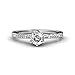 Yellow Chimes Swarovski Elements Exclusive Engagement Ring 18K White Gold Plated Silver Ring for Women and Girls RS.895.00