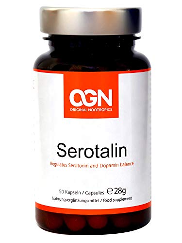 SEROTALIN® Original Nootropics - Mood Enhancers - The #1 Serotonin and Dopamine Enhancer - Cápsulas veganas con 5htp, DMAE, L-Tyrosine, P5P