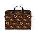 Produktbild Ahomy Love Heart Kaffeebohnen-Muster, multifunktional, Stoff, wasserdicht, Laptoptasche, Aktentasche, Schultertasche
