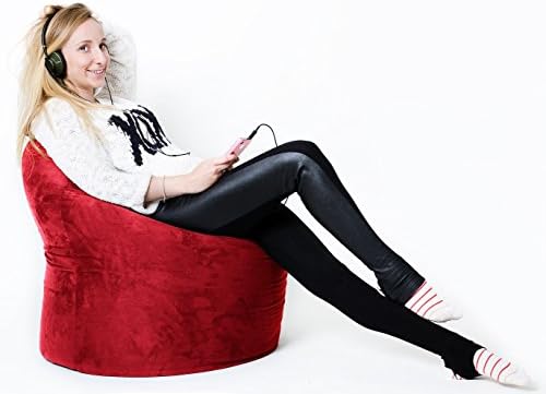 Metropolis Bean Bag Pouf Chair - Red - by the Lounge Lizard Beanbag Comfort Co