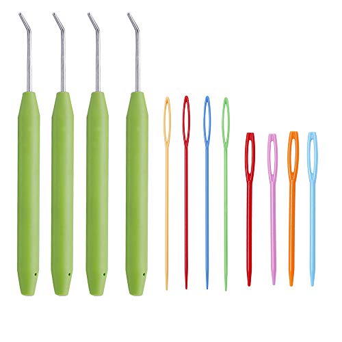 KA MAI KA - Juego de 4 Agujas de Ganchillo, 8 Agujas para Ganchillo Knifty Knitter Knitting Loom Hook (4 Colores)