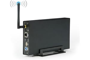 PHYACHELO Caja portátil de 3,5 HDD SSD USB 3.0 RJ45 Ethernet NAS de Almacenamiento para Servidor de transmisión de Red para Vivienda, Enchufe Europeo