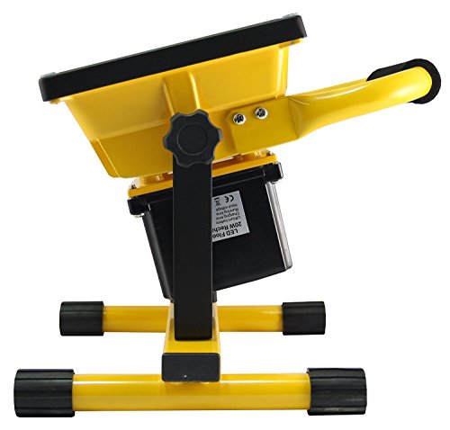 MCTECH® 20W Warmweiß Gelb Handlampe LED AKKU Flutlicht Arbeitsscheinwerfer Beleuchtung laterne IP65 - 5