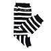 Hoppediz Organic Cotton Baby Leg Warmers (Black/Natural)