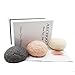 AECHOO Natural Konjac Puff Sponge 3 Pack Facial Scrub Brushes Buffer for Daily Face Cleansing Gentle Help Sensitive and Oily Skin Remove Makeup (Bamboo Charcoal, 100% Pure Konjac, Chamomile)