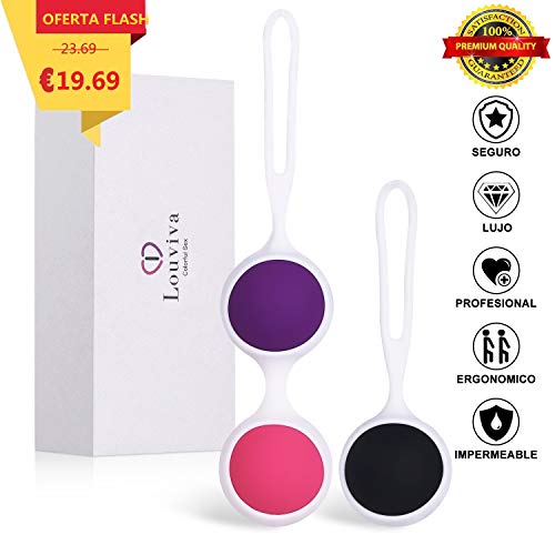 Louviva bolas de masajes, 3 colores, desmontable