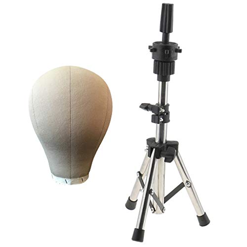 Preisvergleich Produktbild F Fityle 24 Inch Mannequin Puppen Kopf Modelle + Verstellbarer Frisierkopf Ständer