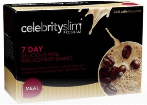 Celebrity Slim 7 Day Meal Replacement Shake Pack Café Latte