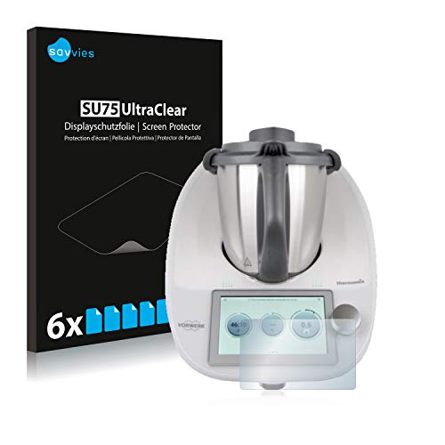 savvies Protection Ecran Compatible avec Vorwerk Thermomix TM6 (6 Pièces) - Film Protection Ultra Clair