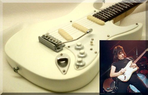 JEFF BECK Miniature Mini Guitar Fender Stratocaster White