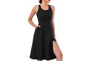 Jack Smith Robe de sport sans manches avec fente sur le devant et col en U pour femme