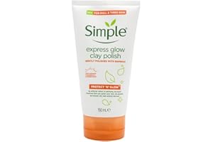 Simple Protect 'N' Glow Express Glow - Esmalte exfoliante para piel radiante (150 ml)