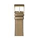 Produktbild Roobaya Apple Watch Sauvage Leder Armband Hellgrau 42 mm: Echtleder Wechselarmband mit Adapter und Schließe in Aluminium Gold, für Series 1, 2, 3
