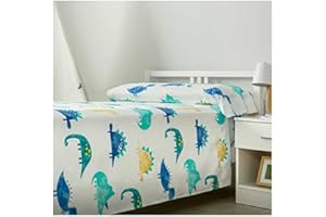 COTTON ARTean Juego de sábanas infantil Rex 90x190/200. HIPOALERGENICA Microfibra cepillada. 3 piezas: Encimera, 1 Funda de Almohada, Bajera Ajustable