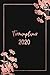Terminplaner 2020: Rosé Gold Blumen Design Wochenplaner Kalender von Januar bis Dezember 2020 | 1 Woche 2 Seiten mit Uhrzeiten | Wochenkalender mit Budget Planer, Kontakt- und Geburtstagsliste by 
