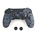 Produktbild FXCO Gamepad Schutz Camouflage Guards Griffabdeckung Silikon Gamepad Hülle + 2 Kappen für Playstation 4 PS4 (Schwarz)