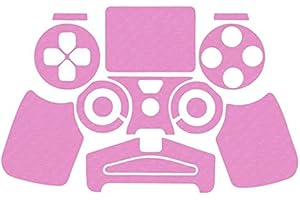 MYGOODPRICE Sticker Autocollant Aspect Carbone 3D Skin pour Manette PS4 Rose