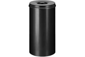 V-Part Poubelle anti-feu Noir 50 litres