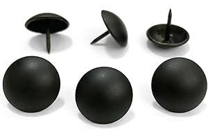 Let's Decorate Lot de 100 clous décoratifs en métal pour canapé, meubles, décoration d'intérieur - Noir mat - 19 mm x 17 mm