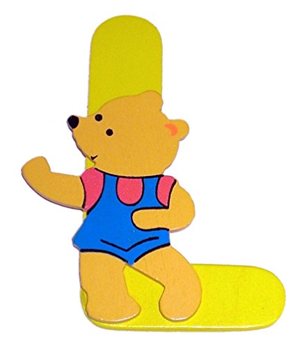 Preisvergleich Produktbild Bieco - Holzbuchstabe L, gelb, Bär-Design