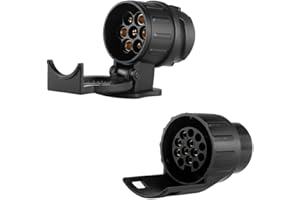 TAEUYYM Adaptador Enchufe Remolque 7 a 13 Pines y 13 a 7 Pines, 12V Impermeable Adaptador Enchufe Remolques Conector, para Remolque RV Camión (Adaptador 7/13 y 13/7 Pines)