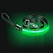 Produktbild Hundeleine, LaRoo™ Blinkender LED Hundeleine für Hunde Sicherheits Leine Nylon Haustiere Lenie Hundeführleine Hunde Sicherheitsgurt Hundegurt Gürtel Training mit USB Wiederaufladbarem für Hunde, Hunde Training, Walking - 120CM