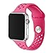 Produktbild 38mm / 42mm Weiches Silikon iWatch Sportband, Kobwa Schweiß saugfähiger atmungsaktiver Ersatzgurt mit Belüftungslöchern für Apfeluhr Serie 1 Serie 2 Nike +