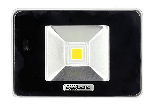 ECOBELLE® Faro LED Faretto da Esterno 10W, con Sensore Microwave e Telecomando, IP65, 900 Lumen, Luce Bianca 4000K, Faro Ultra Piatto