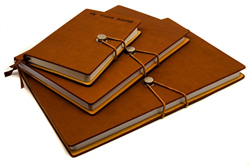 Download Personalised Tan Faux Leather Notebook Pad, Travel Journal or Diary, Laser Engraved (A5)