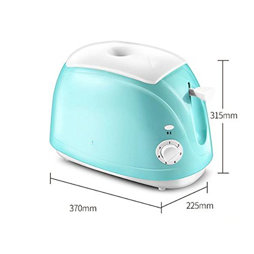 NQFL Toaster Blue Home 2 Pieces Mini Fully Automatic Grill 7-speed Adjustment Double-sided Baking,Green-30*16.5*20cm