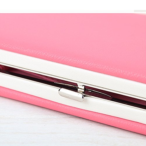 Portafogli da Donna Borsa con Diamante Fiore Modello, Bonice Multifunzionale [Grande CapacitÃ ] Smartphone Wristlet Custodia Case Cover per iPhone 8 /8 Plus /X / 7 /7Plus /6S /6S Plus /6 /6Plus /SE /5S, Galaxy S8 Plus /S8/S7 Edge /A3/A5/A7/J3/J5/J7 2017, Huawei Mate 9/P10/P9/P8 Lite, Sony Xperia XZ/XA/Z2/Z3/M2/Z5, HTC 10, LG K10 /K8 2017/K10/K3/G3/Wiko Lenny 3/2/Jerry etc etc, Moda Portafoglio Donna In PU Pelle Borsellino Con Lampo Porta Carte di Credito, Regalo per Le signore. - Rosa