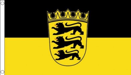 FLAGGE BADEN-WÜRTTEMBERG 150x90cm - BADEN-WÜRTTEMBERG FAHNE 90 x 150 cm - flaggen AZ FLAG Top Qualität