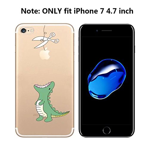 iPhone 7 Case, YooweiÂ® Crystal Clear Soft Silicone Gel TPU Case Cute
Cartoon Scratch Resistant Protective Cover for iPhone 7 4.7" (Hungry
Crocodile)
