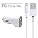 Produktbild HXINH VersatileAuto MFi zertifiziertes 2,4A(12W) USB Autoladegerät mit abnehmbarem Lightning zu USB Kable (2,4A Autoladegerät+1M Kabel,Weiß)