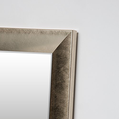 Wandspiegel Silber 150 x 60 cm mit elegantem und schlichtem Rahmen Spiegel mit Facettenschliff neu - 2