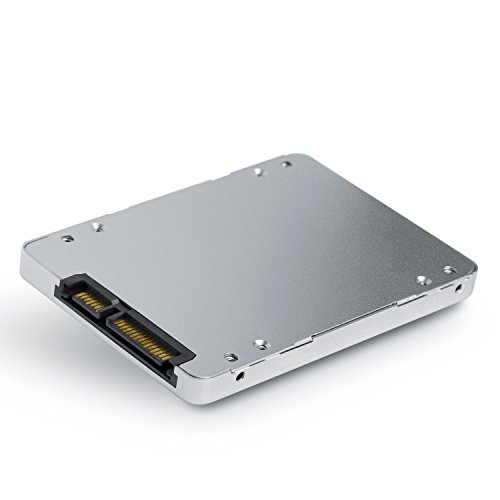 CSL 2,5" mSATA zu SATA Adapter-Gehäuse / Festplatten-Gehäuse / Laufwerksrahmen | Konverter Adapter | bis zu 6 Gbit/s | 7mm | silber | Aluminium