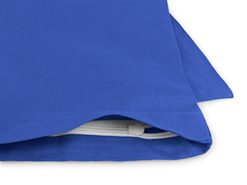 Doppelpack zum Vorteilspreis – Renforcé-Kissenbezüge aus 100% Baumwolle – schlicht und edel im Design, universell einsetzbar und kombinierbar – in 8 Uni-Farben, 40 x 80 cm, royal - 4