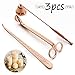 Produktbild HuLuBB 3pcs Kerze Abdeckung Tools Kit, Kerze Snuffer, Docht Trimmer, Docht Löffel aus Edelstahl für Zuhause, Hochzeit und Party