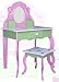 Produktbild habeig SCHMINKTISCH #426 Kinderschminktisch Kindertisch Frisierkommode Prinzessin Spiegel Frisiertisch Hocker