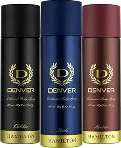 Denver Caliber, Pride and Honour Combo Deodorant Spray - For Men (600 ml, Pack of 3)