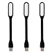 Produktbild DREI (3X) USB LED Lampe Leuchte schwarz flexibel biegbar kompakt leicht Nachtlampe Leselampe