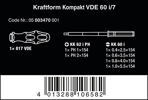 Wera Kraftform Kompakt VDE 60 i/7, 7-teilig, 05003470001 - 2