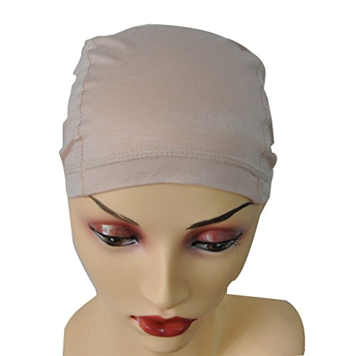 Bamboo Fiber Wig Hair Stock Liner Cap Stretch Mesh Net Wig extension Beige